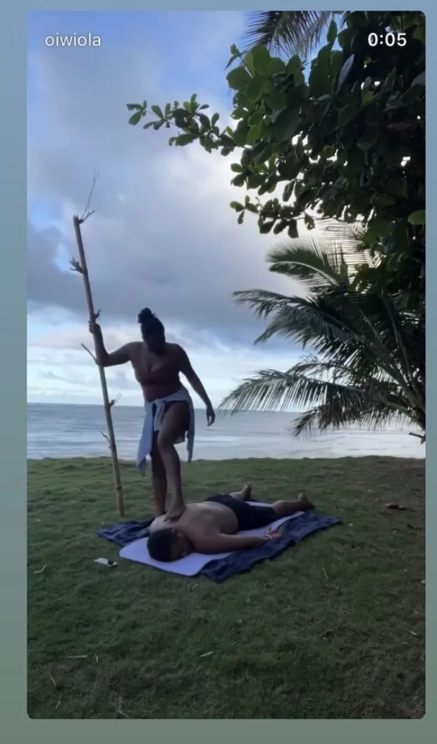 Skincare moment at ʻŌiwi Ola